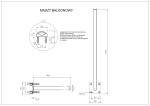 Maszt TV prosty 600mm